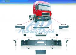 lem nárazníku MAN F2000-střední-horní  - 2
